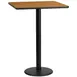 Flash Furniture XU-NATTB-3030-TR18B-GG 30x30 Square Bar Height Table, Natural Laminate, Black PVC Edge, 18 Dia. Base 1 image