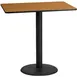 Flash Furniture XU-NATTB-3048-TR24B-GG 48" Rectangular Bar Height Table, Natural Laminate, 30"D x 43-1/8"H, PVC T-Mold Edge 1 image