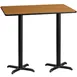 Flash Furniture XU-NATTB-3060-T2222B-GG 60"W Bar Height Table, Natural Finish, 43-1/8"H, MDF Top, Black PVC Edge 1 image