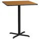 Flash Furniture XU-NATTB-3636-T3030B-GG 36x36 Bar Height Table, Natural Finish, 43-1/8H, MDF Top, Black PVC Edge, Four Point Base 1 image