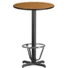Flash Furniture XU-RD-24-NATTB-T2222B-3CFR-GG 24" Round Bar Height Table, Natural Laminate Top, Black PVC Edge, 43-1/8"H 1 image