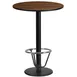 Flash Furniture XU-RD-24-WALTB-TR18B-3CFR-GG 24" Round Bar Height Table, Walnut Laminate, Black PVC Edge, 43-1/8"H 1 image