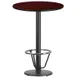 Flash Furniture XU-RD-30-MAHTB-TR18B-3CFR-GG 30" Round Mahogany Bar Height Table, MDF Top, Black PVC Edge, 43"H 1 image