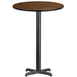 Flash Furniture XU-RD-30-WALTB-T2222B-GG 30" Round Walnut Laminate Bar Height Table, 43-1/8"H, MDF Top, Black PVC Edge, Cast Iron Base 1 image