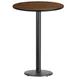 Flash Furniture XU-RD-30-WALTB-TR18B-GG 30" Round Walnut Laminate Bar Height Table, 43-1/8"H, MDF Top, Black PVC Edge 1 image