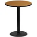 Flash Furniture XU-RD-36-NATTB-TR24B-GG 36" Round Bar Height Table, Natural Laminate Top, Black PVC Edge, 24" Round Base 1 image
