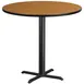 Flash Furniture XU-RD-42-NATTB-T3333B-GG 42" Round Bar Height Table, Natural Laminate Finish, 43-1/8"H, Four Point Base 1 image