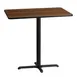 Flash Furniture XU-WALTB-3042-T2230B-GG 42" Walnut Rectangular Bar Height Table, MDF Top, Black PVC Edge, 43-1/8"H 1 image