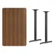Flash Furniture XU-WALTB-3048-T0522B-GG 48"W Walnut Laminate Bar Height Table, Rectangular, MDF Top, Black PVC Edge, Round Base 1 image