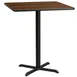 Flash Furniture XU-WALTB-3636-T3030B-GG 36x36 Walnut Laminate Bar Height Table, 43-1/8H, MDF Top, Black PVC Edge, Cast Iron Base 1 image