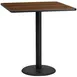 Flash Furniture XU-WALTB-4242-TR24B-GG 42x42 Walnut Bar Height Table, MDF Top, Round Base 1 image