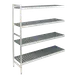 Fermod 4R26A83-E 4-Tier Polymer Shelving Kit, 83"H x 26"W x 14"D, 800 lb Max, Gray Finish, Uprights, NSF Certified 1 image