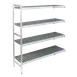 Fermod 4R26B83-CE – 4‑Tier 83”H x 26”W x 18”D Gray Polymer Shelf Kit, 800 lb Capacity, NSF, Aluminum 1 image