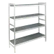 Fermod 4R35B71 – 4‑Tier 71”H x 35”W x 18”D Gray Polymer Shelf, 800 lb Capacity, 20 µm Anodized Aluminum, NSF, Perforated 1 image