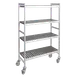 Fermod 4R59B71M Polymer 4‑Tier Shelving Unit, 71”H x 59”W x 18”D, 250 lb Max Load Per Shelf 1 image