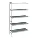 Fermod 5R26B83-E 5‑Tier 83”H Gray Shelving Kit, 26”W x 18”D, 800 lb Capacity, NSF, Aluminum Uprights 1 image