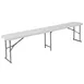 Flash Furniture RB-1172FH-GG Folding Bench, 71"W x 10.25"D x 16.5"H, 440 lb, Granite White Plastic Top, Gray Powder Coated 1 image