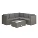 Flash Furniture BN-WS404-GY-GY-GG L-Shaped Gray Rattan Sectional Sofa with Coffee Table, UV-Resistant Cushions, Tempered Glass Top 1 image
