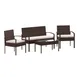 Flash Furniture JJ-S312-BNBG-GG 4-Piece Outdoor Patio Set with Beige Cushions, Rattan Wrapped Finish, 30"H Chairs and Sofa 1 image