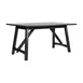 Flash Furniture KER-T-851-BLK-60-GG Everly 60" Rectangular Farmhouse Dining Table, Black Finish, Solid Wood, 36" Width 1 image