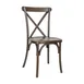 Flash Furniture L-9-M2-DKBRN-GG Hercules Cross Back Chair, 1000 lb, Resin, Dark Brown, Stackable 1 image
