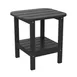 Flash Furniture LE-HMP-1035-1517H-BK-GG 35"H Outdoor Adirondack Side Table, 16-23"W, 2-Tier, 75 lb. Capacity, Black HDPE 1 image