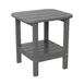 Flash Furniture LE-HMP-1035-1517H-GY-GG 35"H Gray HDPE Outdoor Adirondack Side Table, 16-23"W, 75 lb. weight capacity 1 image