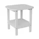 Flash Furniture LE-HMP-1035-1517H-WT-GG Newport 35"H Adirondack Side Table, 16-23"W Square Plastic Top, 75 lb. Capacity, White 1 image
