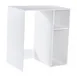 Flash Furniture NAN-17300-WH-GG Lotus Mini Fridge Bookshelf, 2 Shelves, White, Wood Construction 1 image