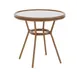 Flash Furniture SDA-AD641012-80-WHGY-NAT-GG 31.5" Round Outdoor Bistro Table, 200 lb. Capacity, White/Gray PE Rattan, Natural Finish 1 image