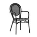 Flash Furniture SDA-AD642002A-BKWH-BK-GG Lourdes Bistro Stacking Chair, 400 lb, Black/White PE Rattan, Black Aluminum 1 image