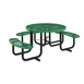 Flash Furniture SLF-EMR-46ADA-GN-GG 46" Round Outdoor Picnic Table, 300 lbs. per seat, Green 1 image