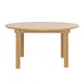 Flash Furniture XA-F-60-RD-LN-GG Hercules Series 60" Round Dining Table, 1" Wood Top, 3" Square Legs, Antique Rustic Solid Pine, Light Natural Finish 1 image