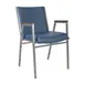 Flash Furniture XU-60154-NVY-VYL-GG Hercules Series Heavy Duty Stacking Chair, 550 lb, Vinyl Upholstery, Navy 1 image