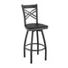 Flash Furniture XU-6F8B-XSWVL-BLKW-GG Hercules Series Black Swivel Bar Stool with Wood Back and Upholstered Seat 1 image