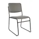Flash Furniture XU-8700-GRY-B-VYL-30-GG Hercules Series Stacking Chair, 500 lb, Gray Vinyl Upholstery, Sled Base 1 image