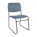 Flash Furniture XU-8700-NVY-B-VYL-30-GG Hercules Series Stacking Chair, 500 lb, Vinyl Upholstery, Gray Powder Coated Sled Base 1 image