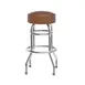 Flash Furniture XU-D-100-WBRN-GG Bruno Backless Bar Stool, 500 lb. Weight Capacity, Weathered Brown Upholstered Seat 1 image
