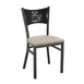 Flash Furniture XU-DG-60099-COF-AWHW-GG Hercules Series Restaurant Chair, Metal Back, Antique White Plywood Seat, Black Powder Coated Steel Frame 1 image