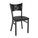 Flash Furniture XU-DG-60099-COF-BLKW-GG Hercules Series Restaurant Chair, Black Powder Coated Steel Frame, Wood Seat 1 image
