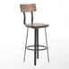 Flash Furniture XU-DG-60582B-ANTCPR-GG Flint Series Restaurant Bar Stool, Wood Back, Beechwood Seat, Antique Copper Finish, Steel Frame 1 image