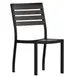 Flash Furniture XU-DG-HW6036-GY-GG Gray Outdoor Lark Side Chair, 500 lb, Teak Poly Resin, Wood Back & Seat 1 image