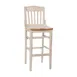 Flash Furniture XU-DG-W0006B-ANTWHT-GG Hercules Series Restaurant Bar Stool, Wood Back, Beechwood Seat, Antique White Finish 1 image