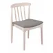 Flash Furniture XU-DG-W0359-ANTWHT-GG Chester Dining Chair, 500 lb, Antique White, Beige Vinyl Padded Seat, Solid Beechwood 1 image