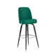 Flash Furniture XU-F-125-GRN-GG James Mid-Back Green Bar Stool, 500 lb Capacity, Upholstered Seat & Back 1 image