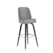 Flash Furniture XU-F-125-GRY-GG James Bar Stool, 500 lb, Gray, Upholstered Back & Seat, Armless, Swivel 1 image