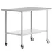 Flash Furniture NH-WT-3048-CAS-GG 72" Open Base Work Table with Undershelf, 18 Gauge Flat Top 1 image