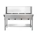 Koolmore KM-OWS-4SG 58"Electric Steam Table with Undershelf and Sneeze Guard, (4) Open Wells 1 image