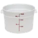Cambro RFS12148 Round Container, 12 Qt 7‑12 Qt, 14‑7/8" Dia x 8‑3/8" H, Natural White Poly, NSF 1 image