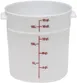 Cambro RFS18148 Round 18 Qt Storage Container, 14‑7/8" Dia x 12" H, White Poly, NSF 1 image